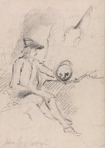 Man Holding a Claude Glass by Thomas Gainsborough